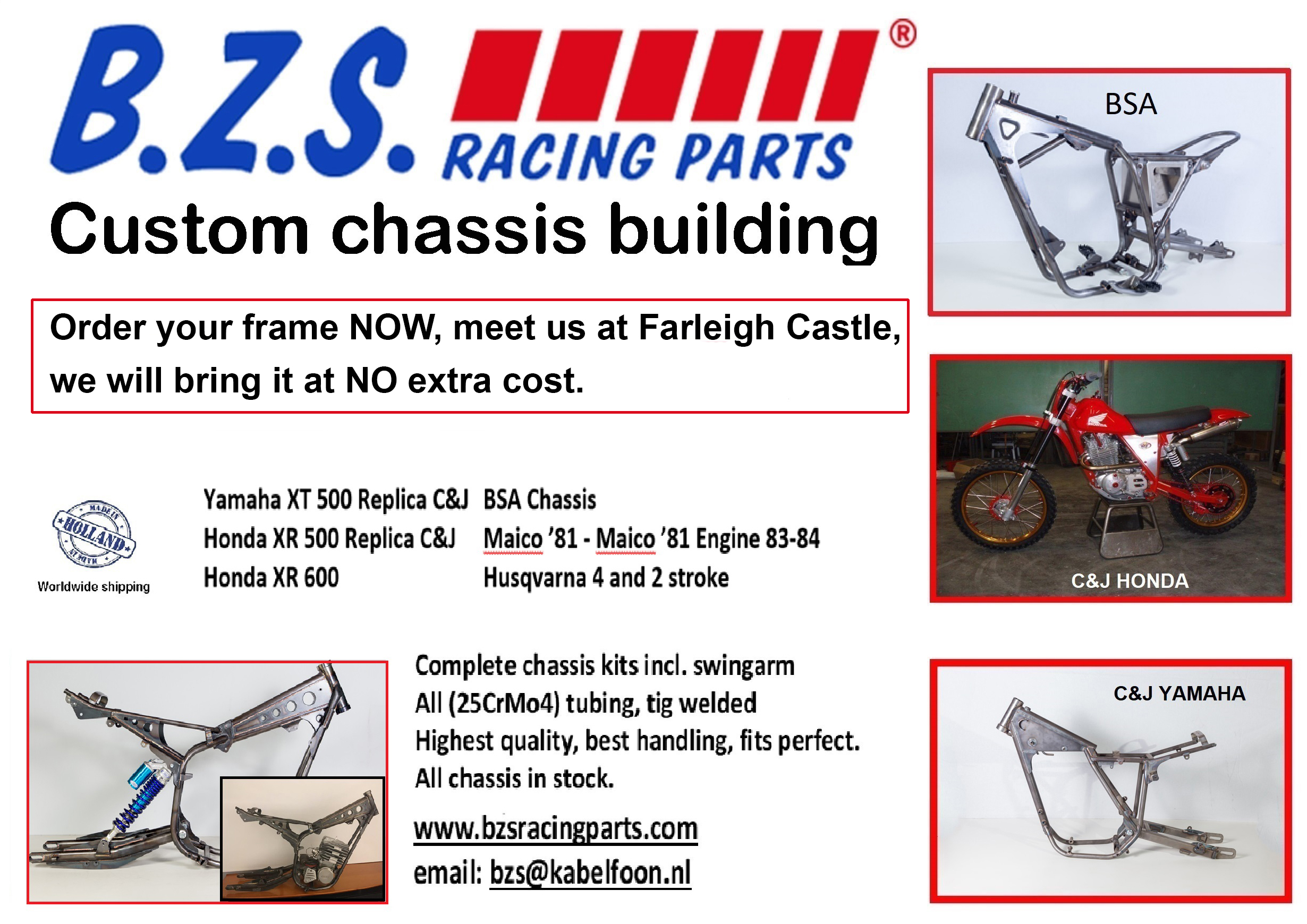 BZS RacingParts custom chasis building